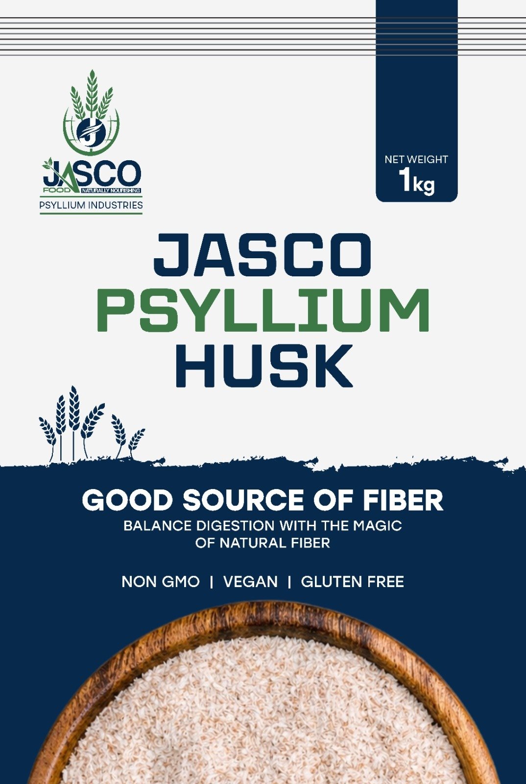 JASCO Psyllium Husk 1kg pack